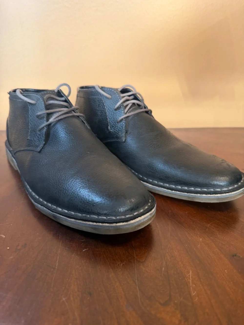 Men's‎ Black Leather Chukka Boots